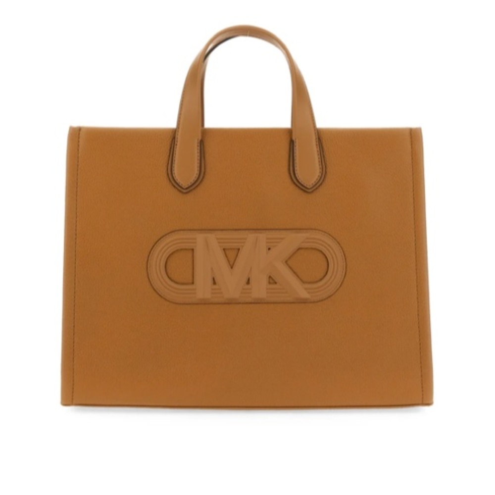 MICHAEL Michael Kors Gigi Embossed Leather Large Tote Bag, Pale Peanut